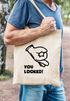 Jutebeutel Comic Hand Look Hole Game Baumwolltasche Stoffbeutel Tragetasche Moonworks®preview