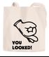 Jutebeutel Comic Hand Look Hole Game Baumwolltasche Stoffbeutel Tragetasche Moonworks®preview