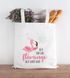 Jutebeutel Flamingo Ich bin ein Flamingo ich darf das Spruch Pusteblume Moonworks®preview