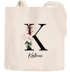 Jutebeutel Florales Design personaliseirt mit Name Buchstabe Monogramm Initiale personalisierte Geschenke Geschenkbeutel SpecialMe®preview