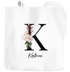 Jutebeutel Florales Design personaliseirt mit Name Buchstabe Monogramm Initiale personalisierte Geschenke Geschenkbeutel SpecialMe®preview