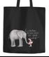 Jutebeutel Liebe muss nicht perfekt sein sondern echt Elefant Maus Geschenk-Tasche Baumwolltasche Stoffbeutel Tragetasche Moonworks®preview