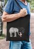 Jutebeutel Liebe muss nicht perfekt sein sondern echt Elefant Maus Geschenk-Tasche Baumwolltasche Stoffbeutel Tragetasche Moonworks®preview