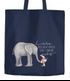 Jutebeutel Liebe muss nicht perfekt sein sondern echt Elefant Maus Geschenk-Tasche Baumwolltasche Stoffbeutel Tragetasche Moonworks®preview