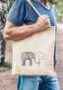 Jutebeutel Liebe muss nicht perfekt sein sondern echt Elefant Maus Geschenk-Tasche Baumwolltasche Stoffbeutel Tragetasche Moonworks®preview