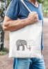 Jutebeutel Liebe muss nicht perfekt sein sondern echt Elefant Maus Geschenk-Tasche Baumwolltasche Stoffbeutel Tragetasche Moonworks®preview