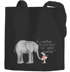 Jutebeutel Liebe muss nicht perfekt sein sondern echt Elefant Maus Geschenk-Tasche Baumwolltasche Stoffbeutel Tragetasche Moonworks®preview