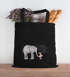 Jutebeutel Liebe muss nicht perfekt sein sondern echt Elefant Maus Geschenk-Tasche Baumwolltasche Stoffbeutel Tragetasche Moonworks®preview