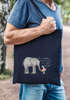 Jutebeutel Liebe muss nicht perfekt sein sondern echt Elefant Maus Geschenk-Tasche Baumwolltasche Stoffbeutel Tragetasche Moonworks®preview