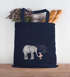 Jutebeutel Liebe muss nicht perfekt sein sondern echt Elefant Maus Geschenk-Tasche Baumwolltasche Stoffbeutel Tragetasche Moonworks®preview