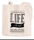 Jutebeutel Life is no sugarlicking Baumwolltasche Stoffbeutel Tragetasche Spruch Moonworks®preview