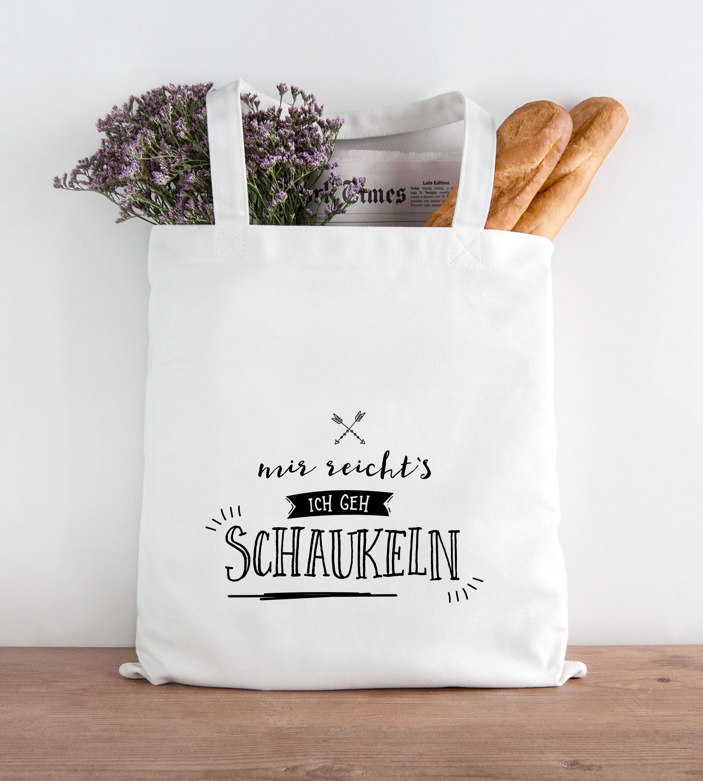 Jutebeutel Mir reichts ich geh schaukeln Sprüche Spruch lustig