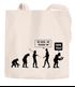 Jutebeutel mit lustigem Spruch Evolution go back we fuck up Baumwolltasche Stoffbeutel Tragetasche Moonworks®preview