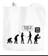 Jutebeutel mit lustigem Spruch Evolution go back we fuck up Baumwolltasche Stoffbeutel Tragetasche Moonworks®preview