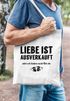 Jutebeutel mit Spruch Liebe ist aus aber wir haben noch Bier da Baumwolltasche Stoffbeutel Tragetasche Moonworks®preview