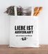 Jutebeutel mit Spruch Liebe ist aus aber wir haben noch Bier da Baumwolltasche Stoffbeutel Tragetasche Moonworks®preview