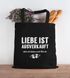 Jutebeutel mit Spruch Liebe ist aus aber wir haben noch Bier da Baumwolltasche Stoffbeutel Tragetasche Moonworks®preview