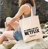 Jutebeutel My Hobby include: Netflix. Thats all. Baumwolltasche Stoffbeutel Tragetasche Moonworks®preview