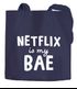 Jutebeutel Netflix is my BAE Serienjunkie chillen gammeln Baumwolltasche Stoffbeutel Tragetasche Moonworks®preview