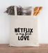 Jutebeutel Netflix is my first love Serienjunkie chillen gammeln Baumwolltasche Stoffbeutel Tragetasche Moonworks®preview