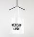 Jutebeutel Netflix is my first love Serienjunkie chillen gammeln Baumwolltasche Stoffbeutel Tragetasche Moonworks®preview