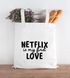 Jutebeutel Netflix is my first love Serienjunkie chillen gammeln Baumwolltasche Stoffbeutel Tragetasche Moonworks®preview