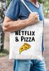 Jutebeutel Netflix & Pizza Baumwolltasche Einkaufstasche Baumwollbeutel Moonworks®preview