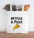 Jutebeutel Netflix & Pizza Baumwolltasche Einkaufstasche Baumwollbeutel Moonworks®preview