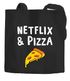 Jutebeutel Netflix & Pizza Baumwolltasche Einkaufstasche Baumwollbeutel Moonworks®preview