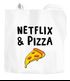 Jutebeutel Netflix & Pizza Baumwolltasche Einkaufstasche Baumwollbeutel Moonworks®preview