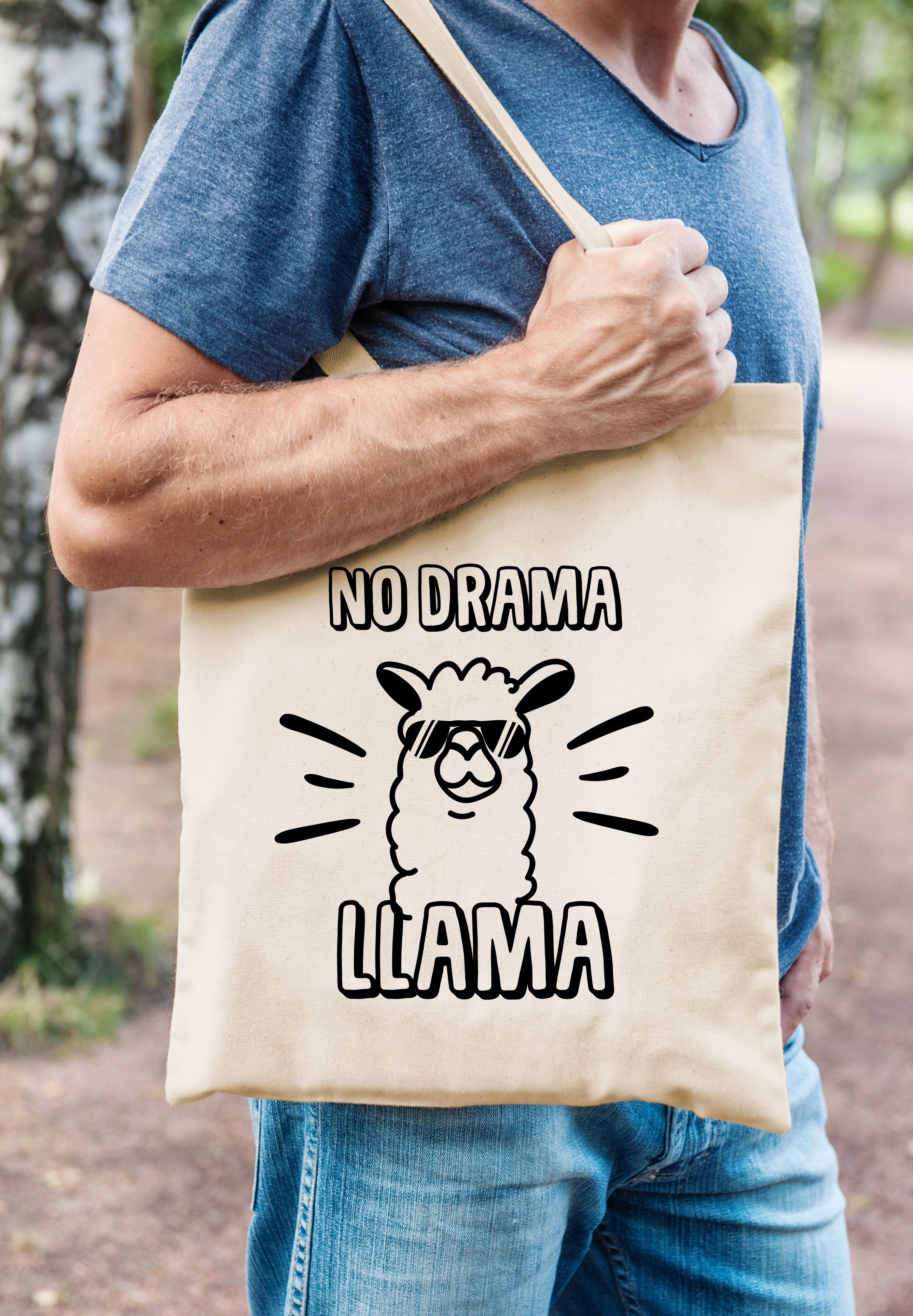 Jutebeutel No drama Llama Lama Spruch Sprüche Quote Jutebeutel No drama Llama Lama Spruch Sprüche Quote