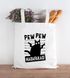 Jutebeutel Pew Pew Madafaka Katze Cat Most Wanted Meme Spruch Trend Stoffbeutel Moonworks®preview