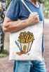 Jutebeutel Pommes Frittes Ketchup lustige Comic Zeichnung Fast-Food Moonworks®preview