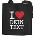 Jutebeutel Spruch I love rotes Herz anpassbarer Text individualisierbares Motiv Moonworks®preview