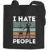 Jutebeutel Spruch lustig I hate People Griller Grill-Geschenke Männer Bier Fun Motiv Retro Moonworks®preview
