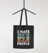 Jutebeutel Spruch lustig I hate People Griller Grill-Geschenke Männer Bier Fun Motiv Retro Moonworks®preview