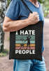 Jutebeutel Spruch lustig I hate People Griller Grill-Geschenke Männer Bier Fun Motiv Retro Moonworks®preview