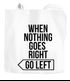 Jutebeutel Spruch Motivation when nothing goes right go left Baumwolltasche Stoffbeutel Tragetasche Moonworks®preview