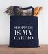 Jutebeutel Spruch Shopping is my cardio Statement-Beutel Spruch Shoppen Baumwolltasche Stoffbeutel Tragetasche Moonworks®preview