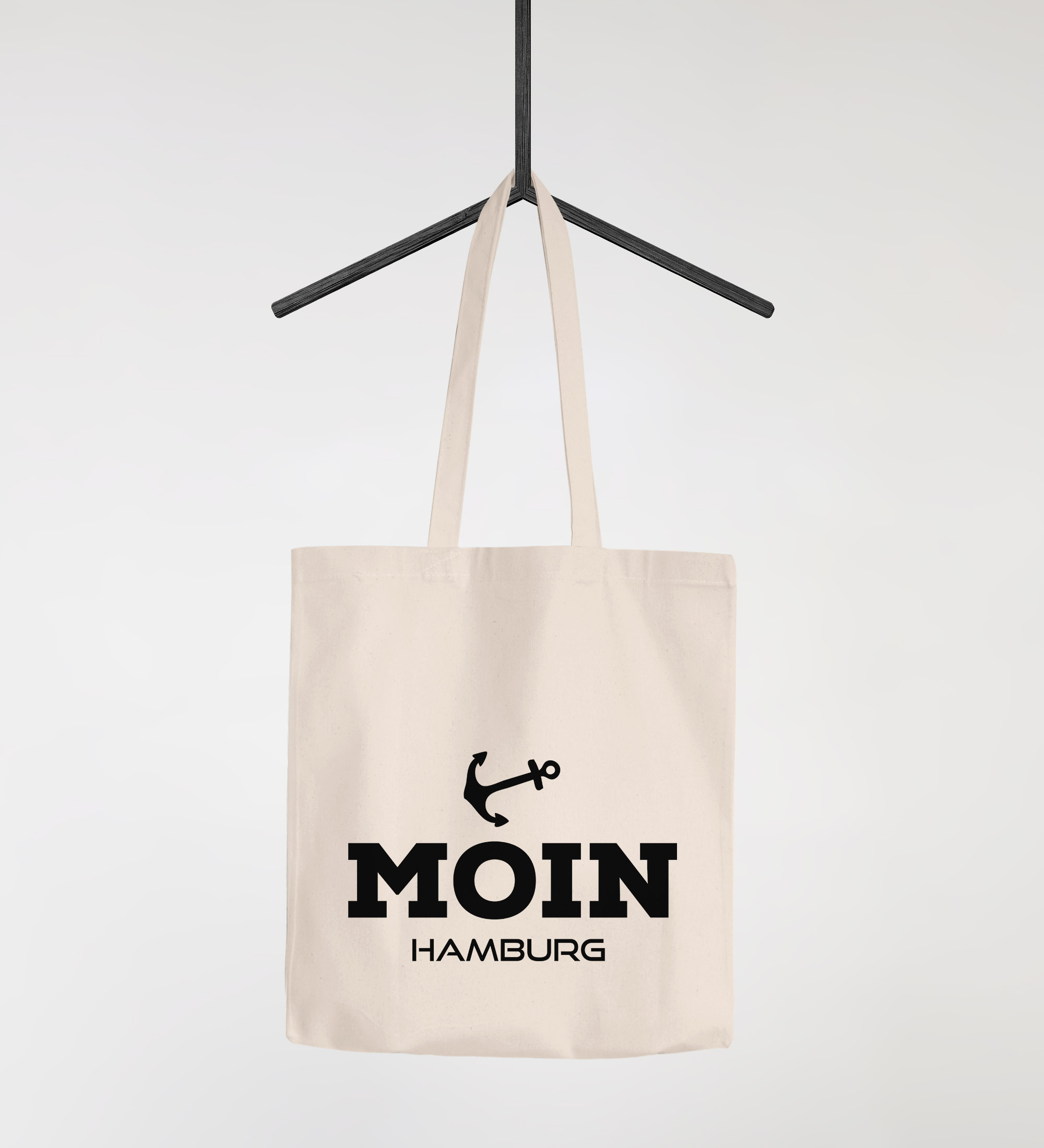 MoonWorks Turnbeutel 'Moin Anker' – Cooler Baumwoll-Beutel Für Schule & Freizeit