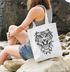 Jutebeutel Tiger Aufdruck Boho Zentangle Bohamian Atzec Federn Traumfänger Baumwolltasche Stoffbeutel Autiga®preview