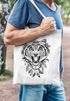 Jutebeutel Tiger Aufdruck Boho Zentangle Bohamian Atzec Federn Traumfänger Baumwolltasche Stoffbeutel Autiga®preview