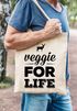 Jutebeutel Veggie for Life Vegetarier Baumwolltasche Stoffbeutel Tragetasche Moonworks®preview