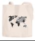 Jutebeutel Weltkarte Wasserfarben Watercolor World Map Baumwolltasche Stoffbeutel Einkaufstasche Autiga®preview