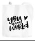 Jutebeutel Your are my World Du bist meine Welt Liebe Geschenk Valentinstag Moonworks®preview