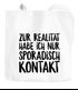 Jutebeutel Zur Realität habe ich nur sporadisch Kontakt Spruch Sprüche Quote Fun Moonworks®preview