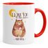 Kaffee-Tasse Bär mit Herz Watercolor I love you to the moon and back Geschenk-Tasse Liebe MoonWorks® preview