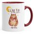 Kaffee-Tasse Bär mit Herz Watercolor I love you to the moon and back Geschenk-Tasse Liebe MoonWorks® preview