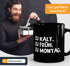 Kaffee-Tasse Becher Teetassse Bürotasse Spruch Aufdruck zu kalt zu früh zu Montag MoonWorks®preview