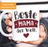 Kaffee-Tasse Beste/r Mama/Papa der Welt Geschenk Mütter Väter Geburtstag Weihnachten Danke sagen Moonworks®preview